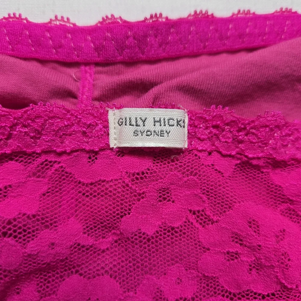 Gilly Hicks Hot Pink Lace Bandeau Bralette Size M